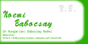 noemi babocsay business card